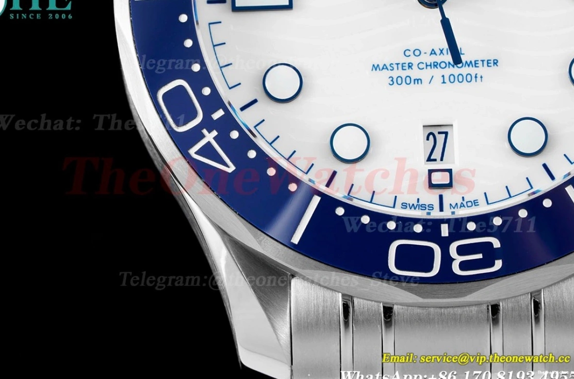 Seamaster Wht A8800 SS SS blue 300m 42mm JVSF 0112